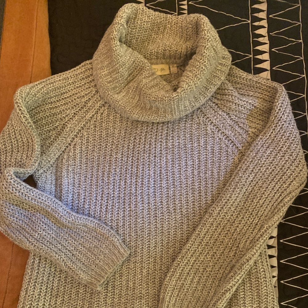 Grey cowl sweater